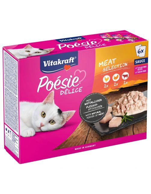 Vitakraft Poésie Multipack Deli Sauce Vis Pouch 6x85 g - Kattenvoer