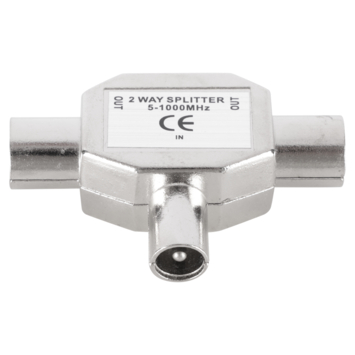 Q-Link coax splitter radio metaal 1 male/2 female
