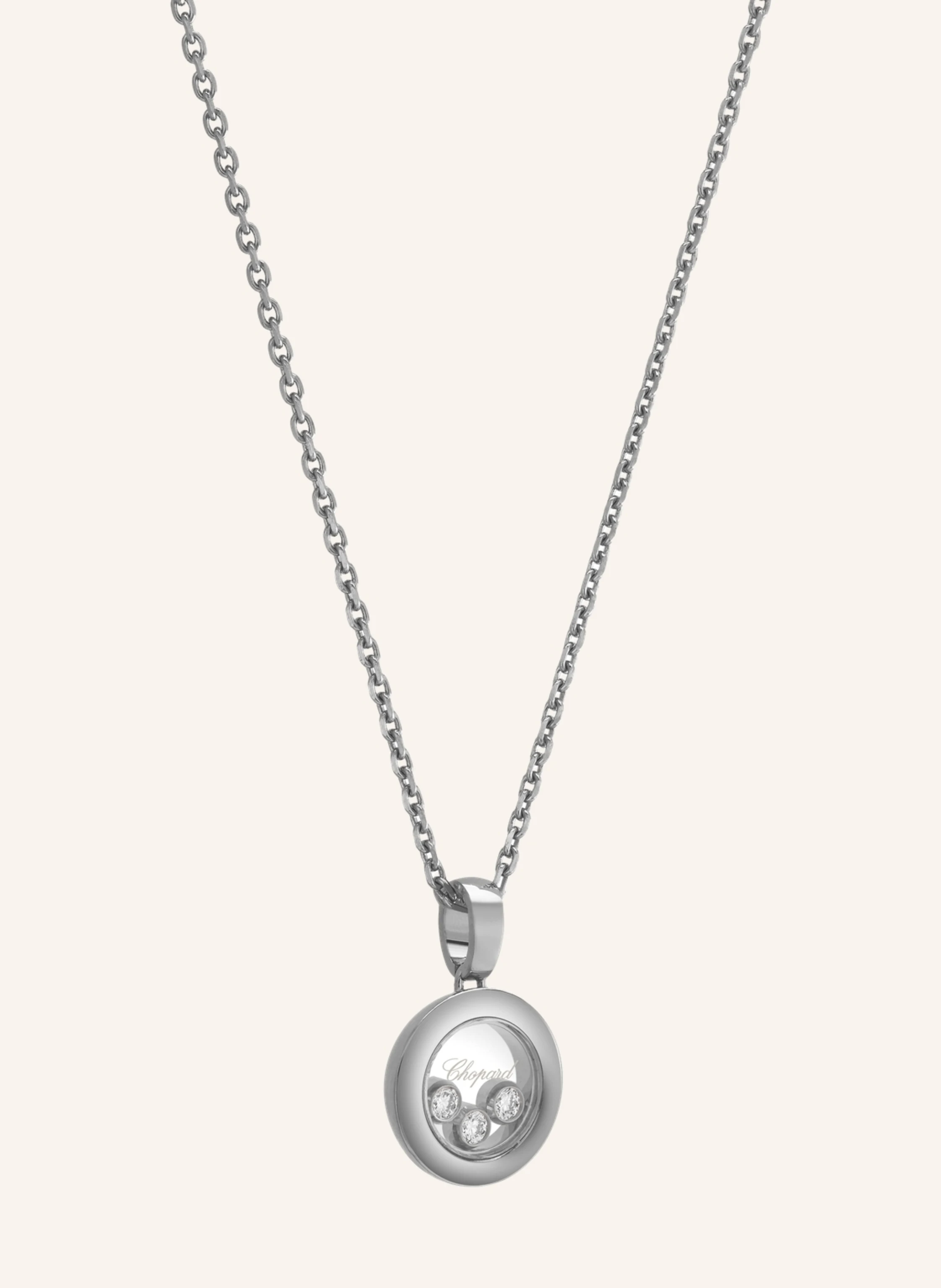 Chopard Anhänger HAPPY DIAMONDS ICONS Anhänger aus 18 Karat Weißgold und Diamanten