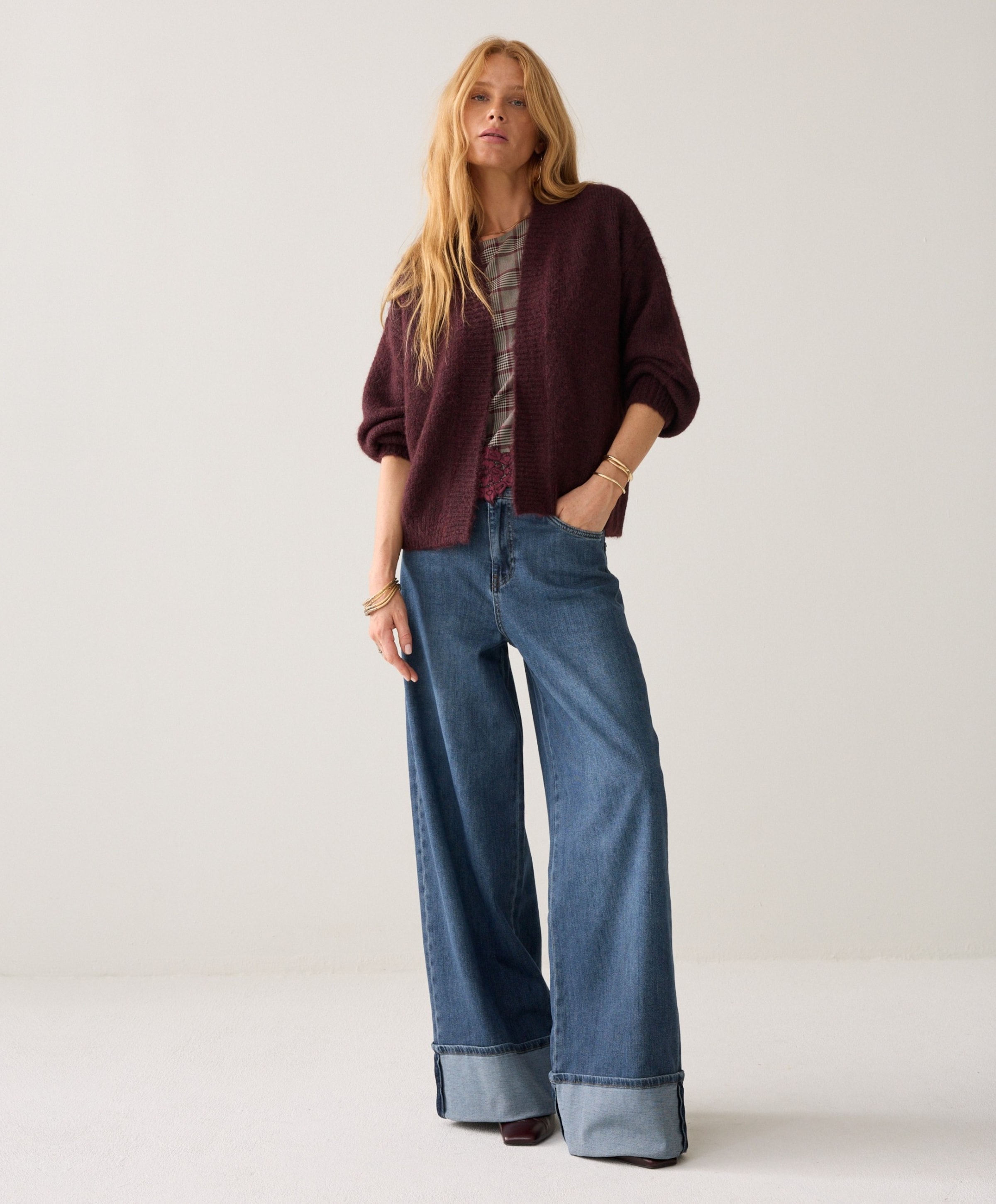Summum Woman Dames vest bordeaux