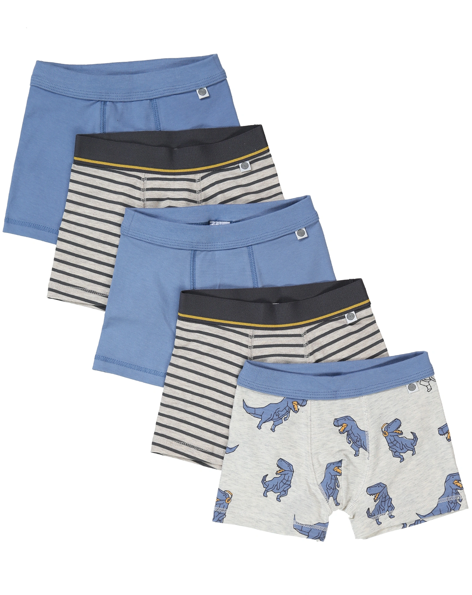 Boxershortshorts NATURE 5er Pack in grau melange