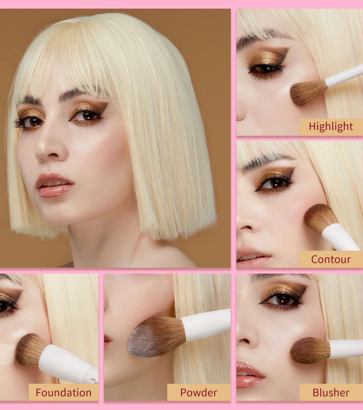 Jessup Beauty - *Collection II* - Conjunto de pincéis com estojo - Light Gray