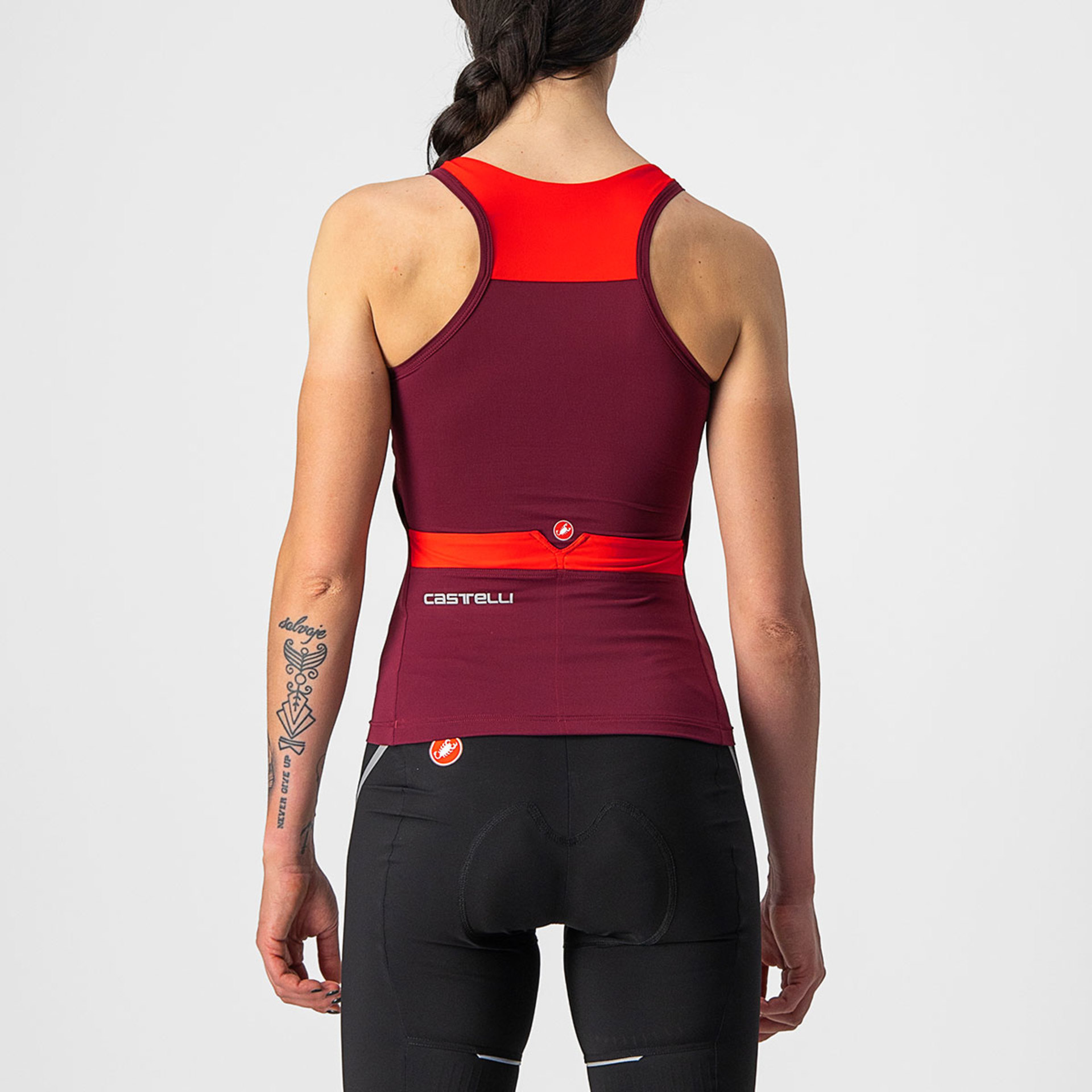 Castelli Solaris Top Bordeauxrood/Rood Dames