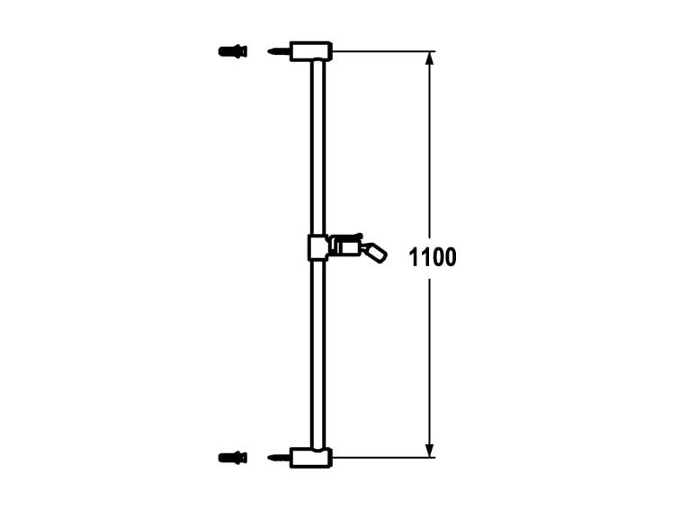 KWC Duschgleitstange FIT easy 1100 mm Duschgleitstange chromeline