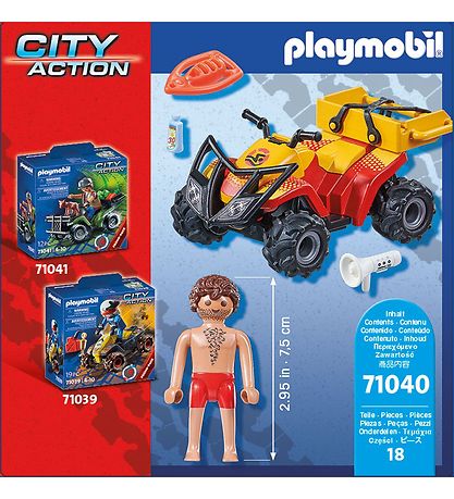 Playmobil City Action - Rettungsschwimmer ATV - 71040 - 18 Teile