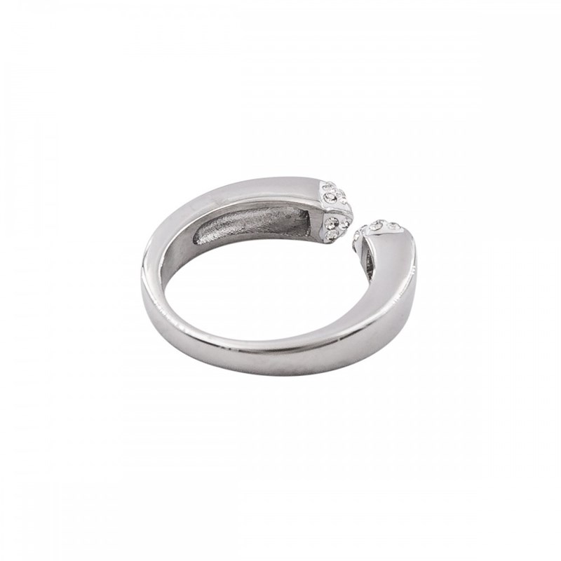 Bague Femme Acier Ornée Zirconium