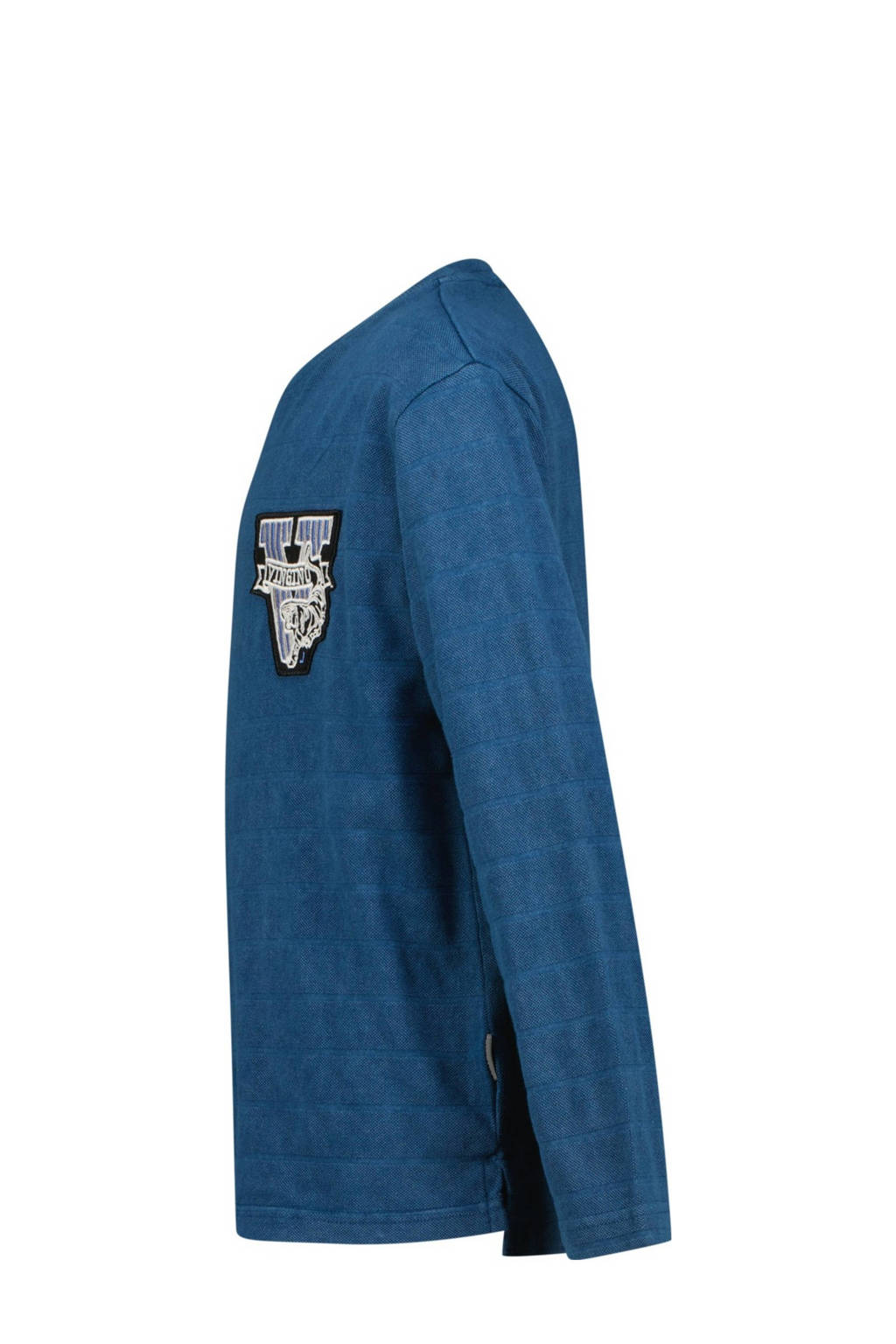 Vingino longsleeve Jeal met printopdruk jeans blauw