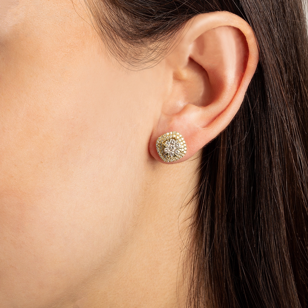 Ohrstecker 750/18 K Gelbgold mit Diamanten 1.00 ct H/si by CHRISTIAN