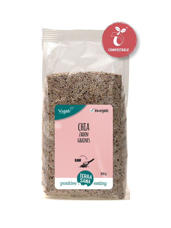 Terrasana Raw Chia Zaad Wit Bio (300 gr)