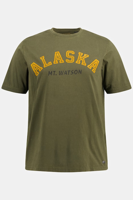 T-Shirt, Halbarm, Vintage Look, Alaska Print, Rundhals, bis 8 XL