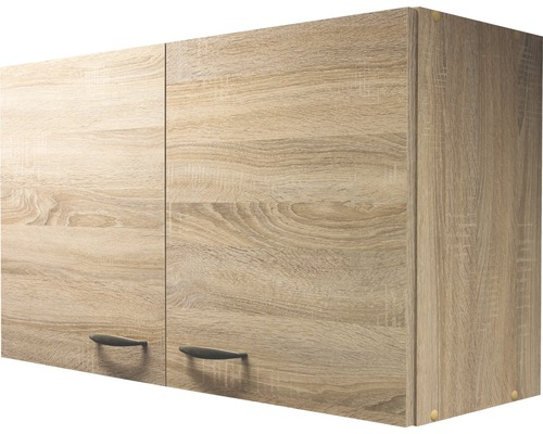 Flex Well wandkast Oslo BxDxH 100 x 32 x 55 cm sonoma eiken mat gedemonteerd scharnier links rechts