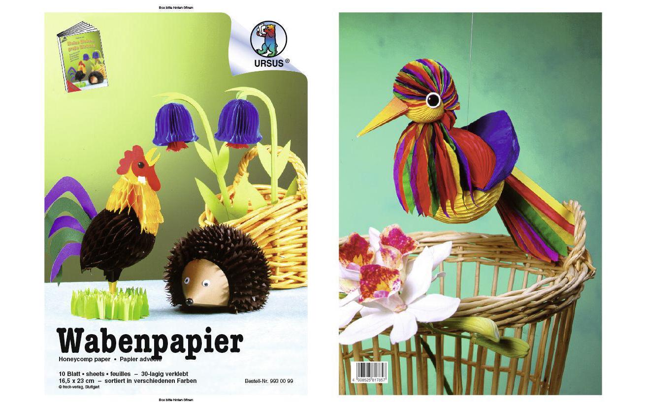 Wabenpapier 8 Farben 16.5 x 23 cmWabenpapier