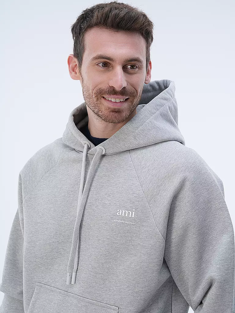AMI PARIS Kapuzensweater - Hoodie hellgrau