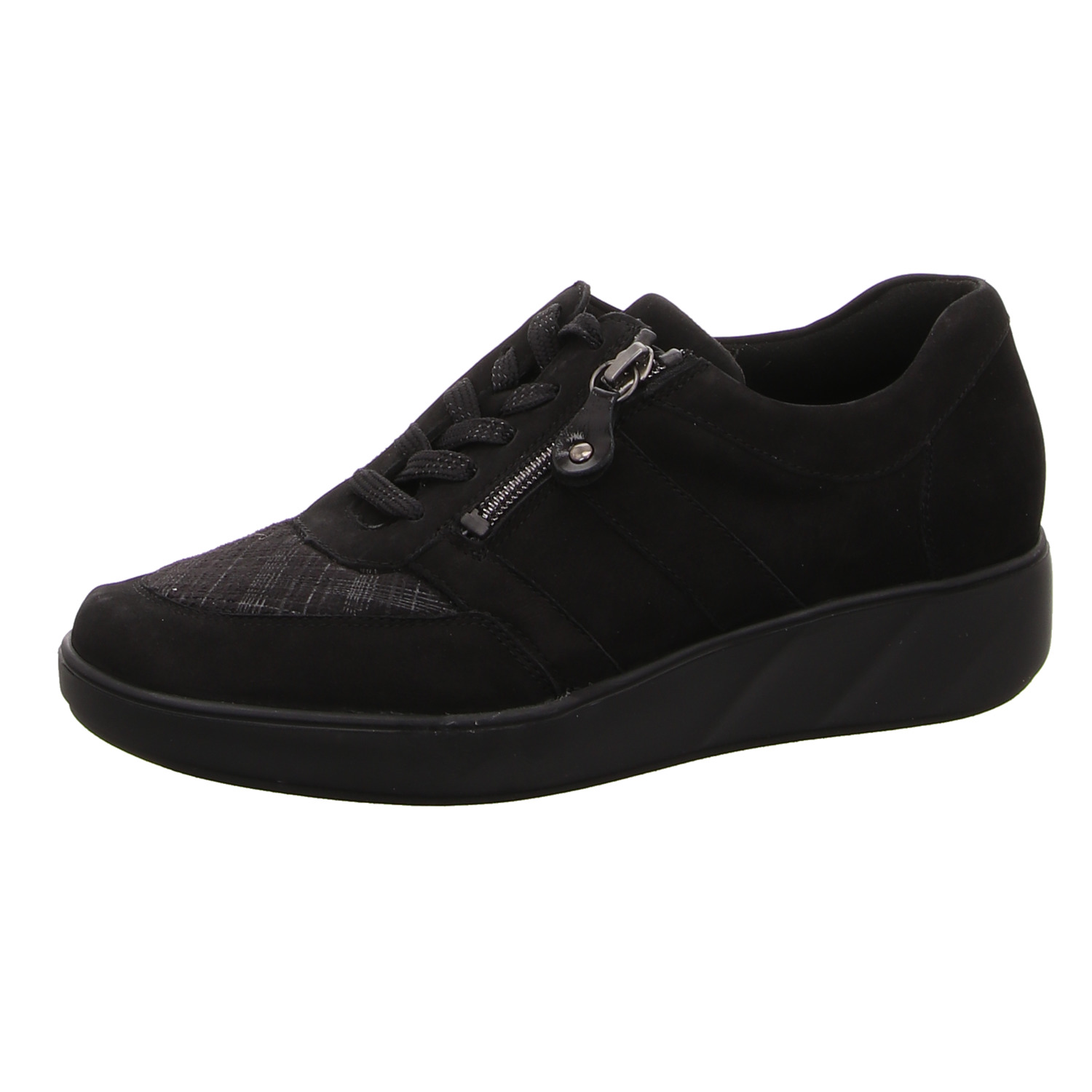 Waldläufer Schnürhalbschuh schwarz