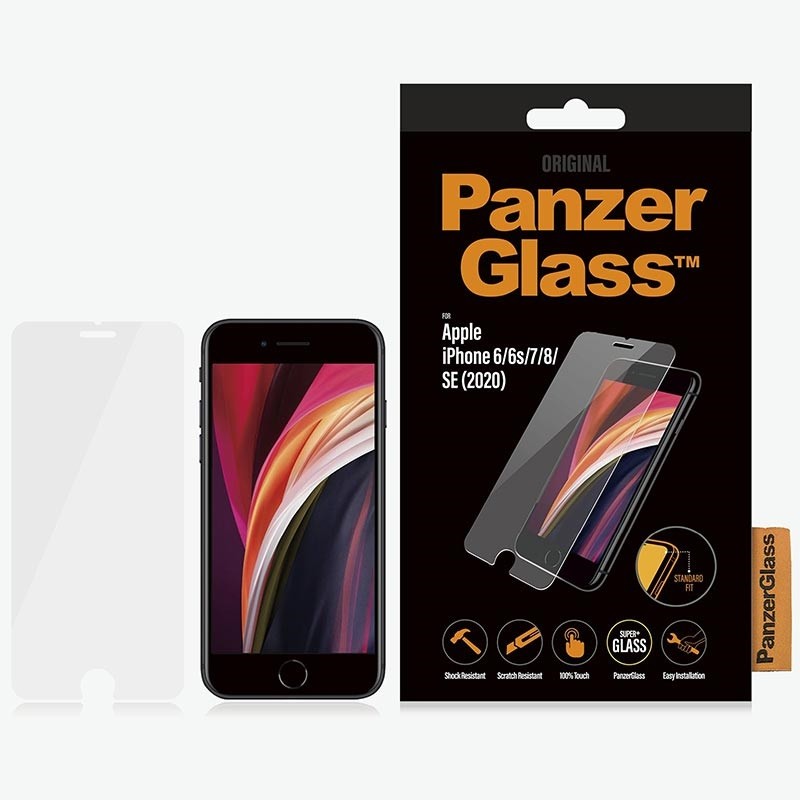 PanzerGlass™ - Skærmbeskyttelse Apple iPhone 8 - 7 - 6s - 6 - SE (2020/2022) - Standard Fit
