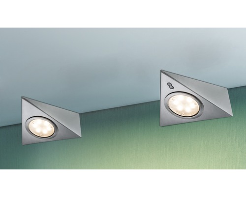 Paulmann LED Sensor Onderkastverlichting Set 3x170 lm 2700 K ijzer/geborsteld 3 stuks 12V