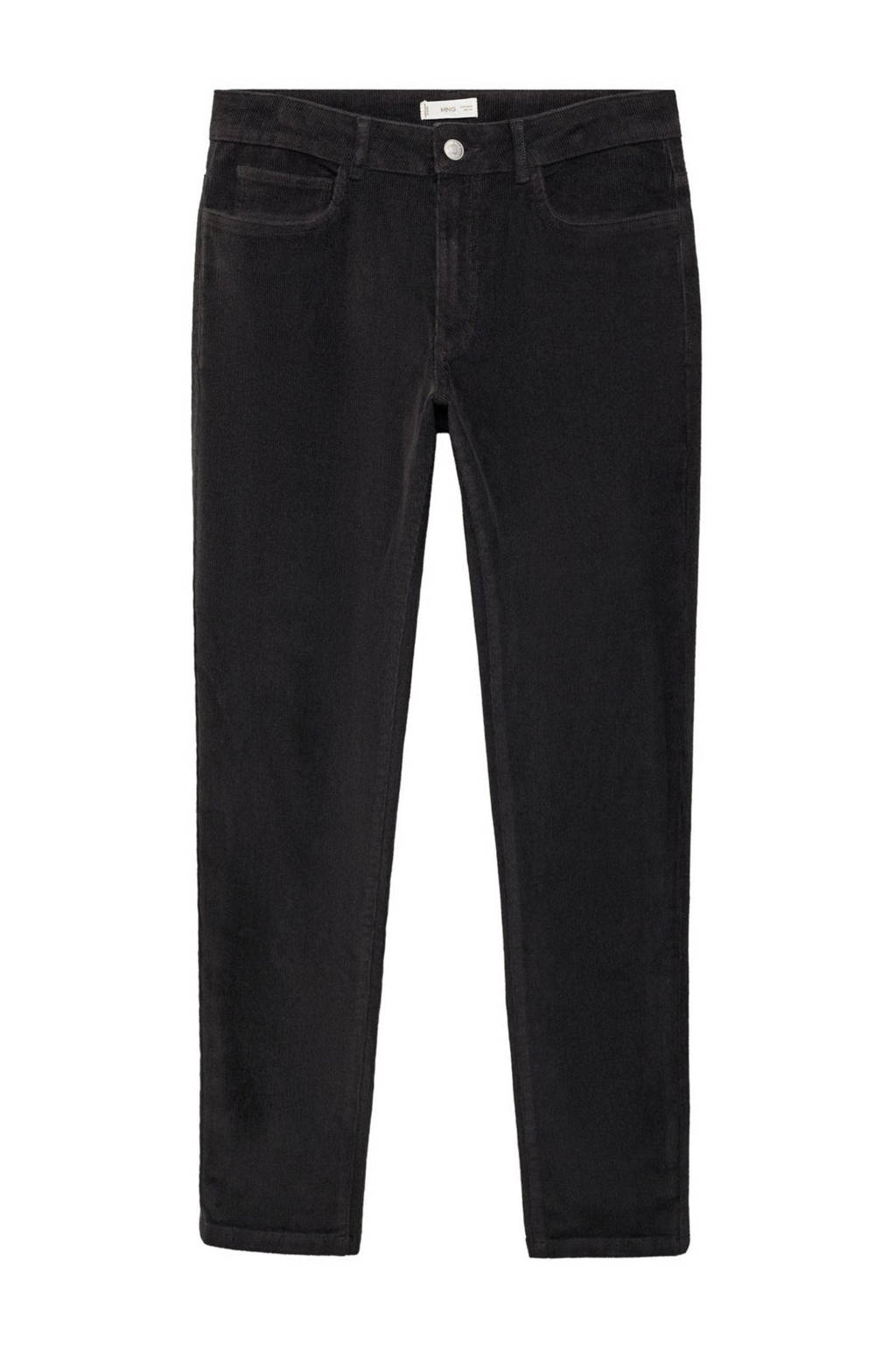 MANGO TEEN corduroy regular fit broek antraciet