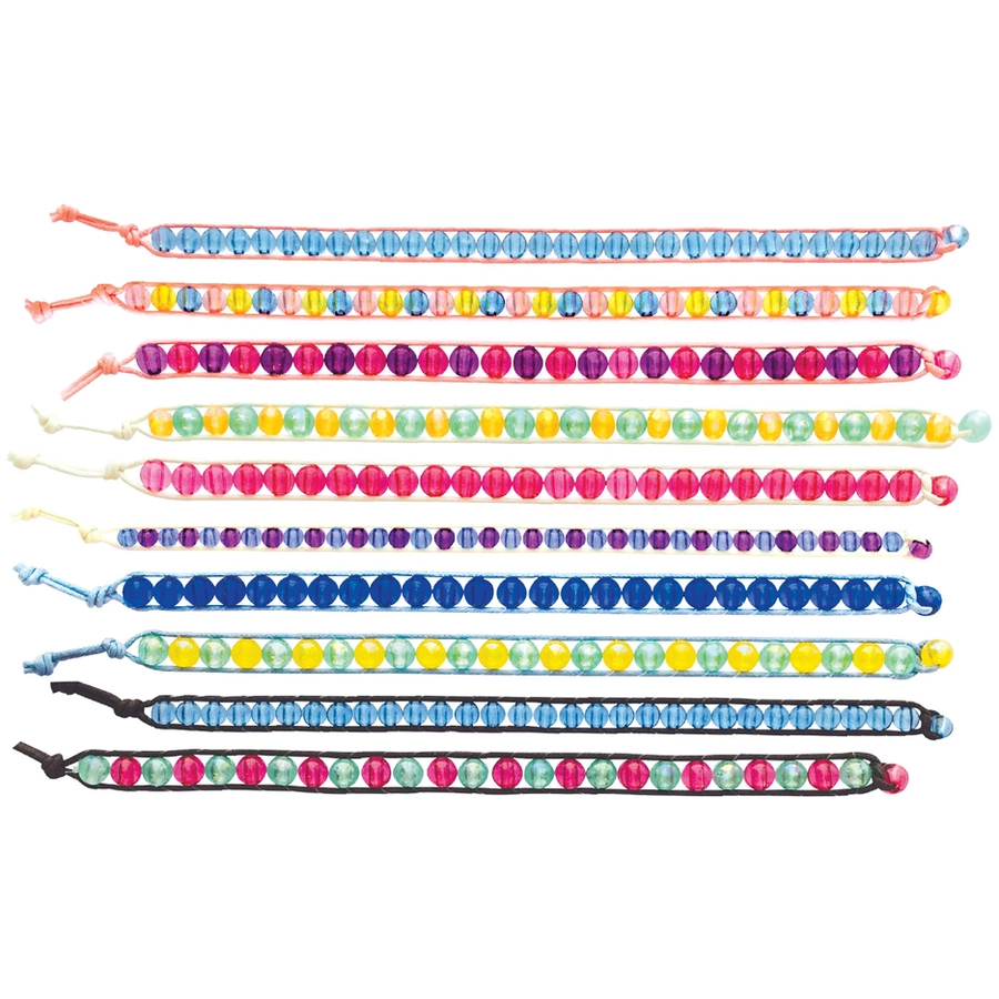 4M KidzMaker - Perlen Armbänder Bastelset Mehrfarbig
