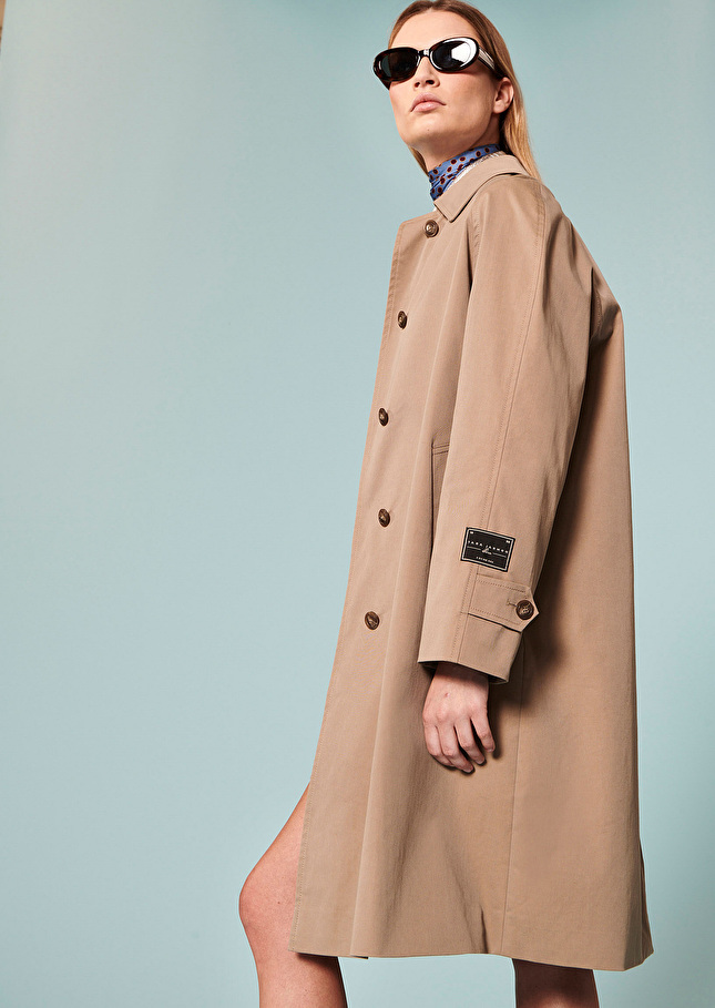 Trench-coat Isaacbeige en gabardine de coton