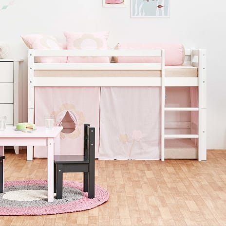 Hoppekids Fairytale Flower forhæng til halvhøj- og køjeseng 70x160 cm