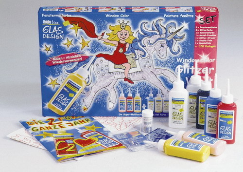 Window Color Set GLITZER-WELT 110-teilig