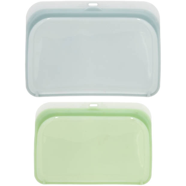 Blokker Frisse Start siliconen zakjes - set van 2 - 19x14cm - 22.5x16cm