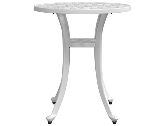 VIDAXL - Table d'appoint Table de jardin blanc ø48x53 cm aluminium coulé
