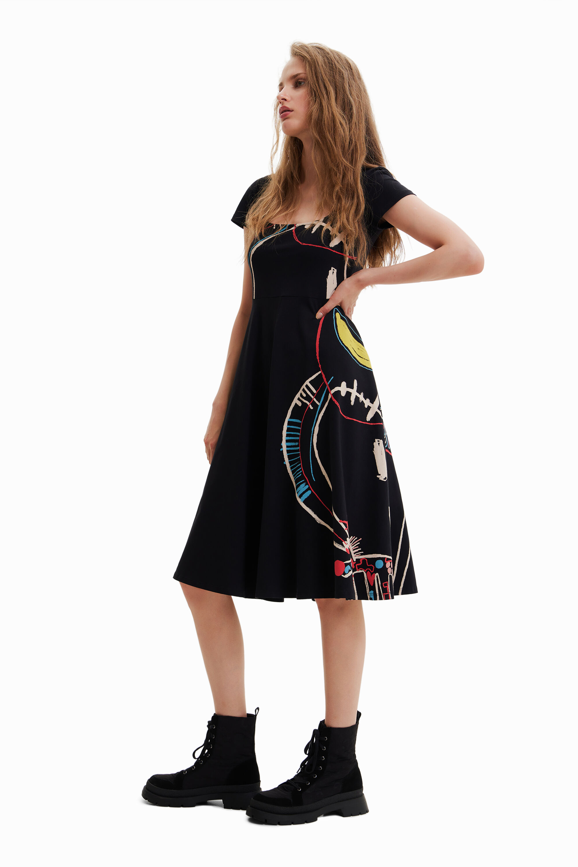Robe midi arty