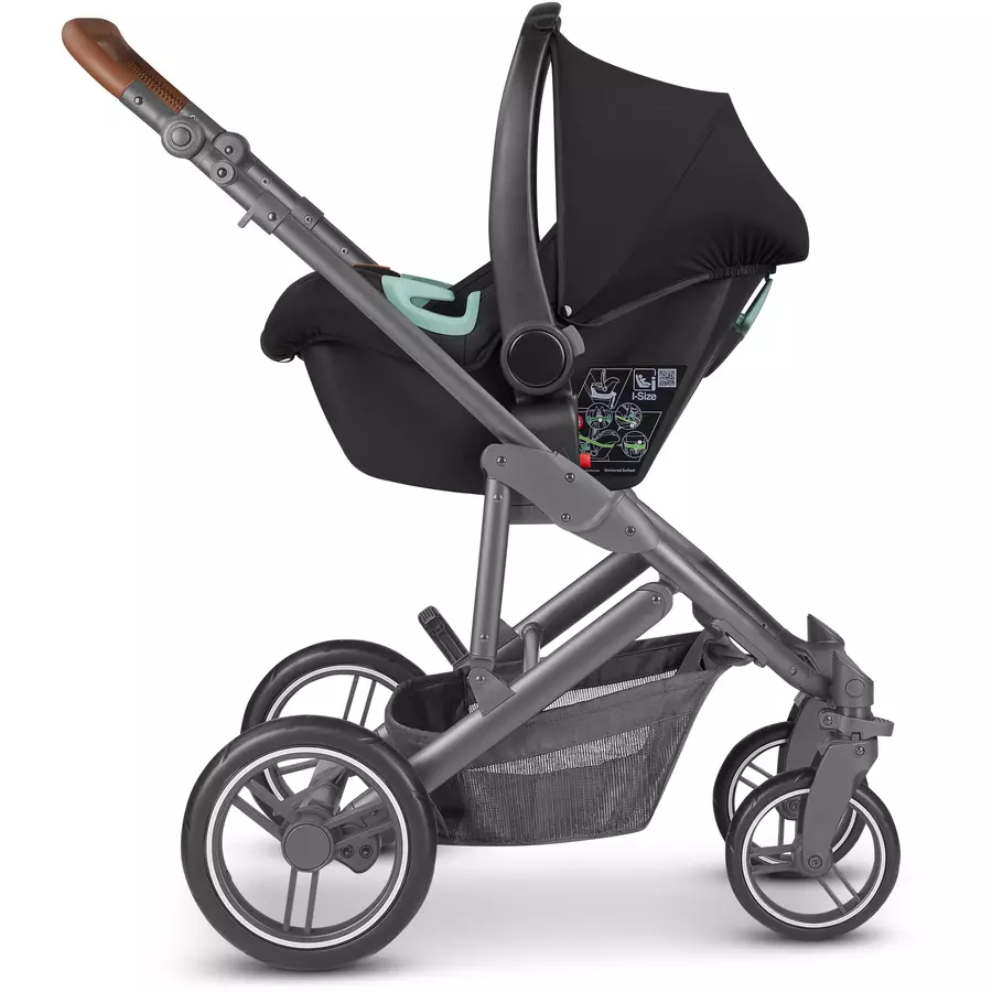 ABC DESIGN Kinderwagen Aversa 4 Woven Piano inkl. Babyschale Tulip Black + Adapter