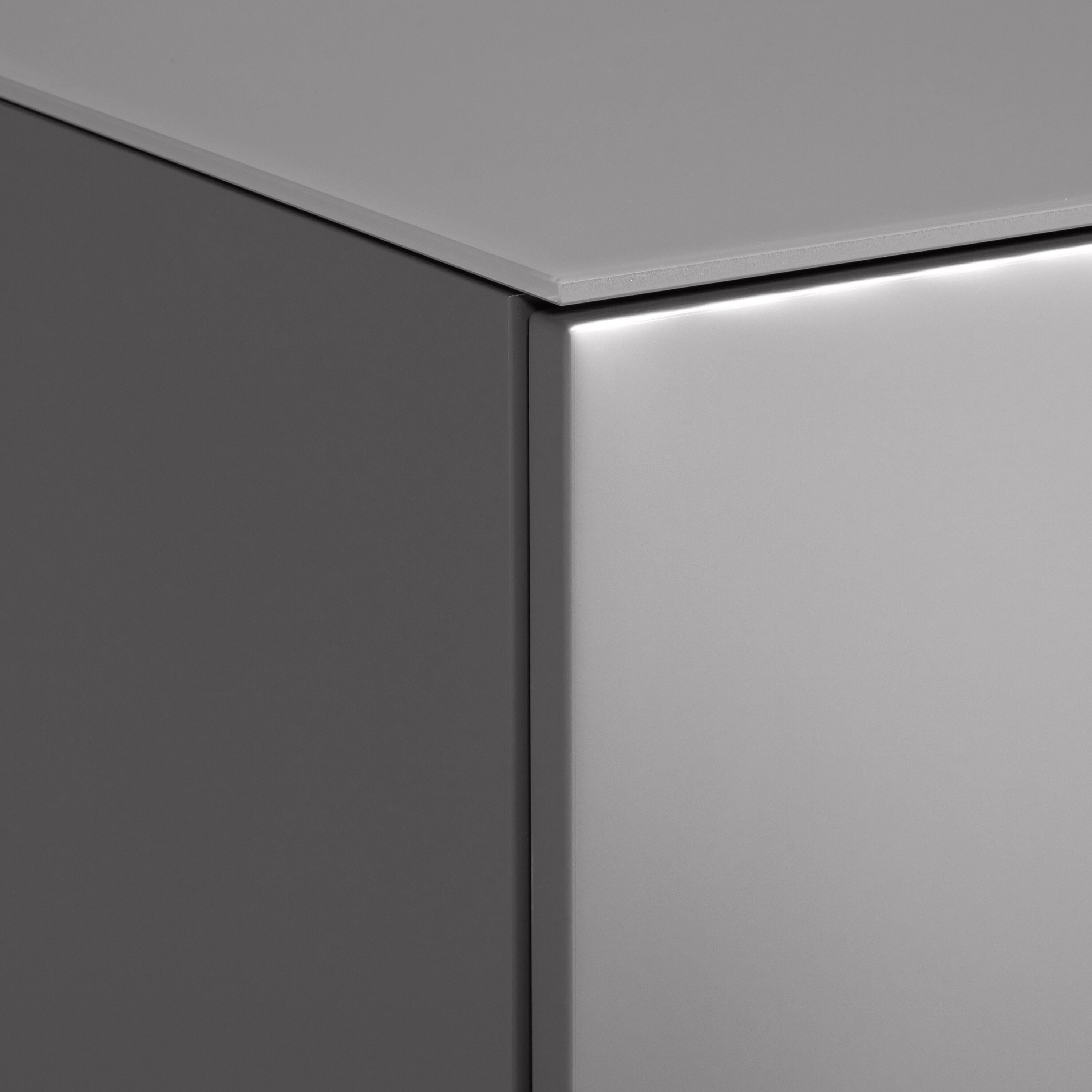 TILL Sideboard - Mittelgrau / B: 112.0 cm x T: 41.0 cm x H: 78.3 cm