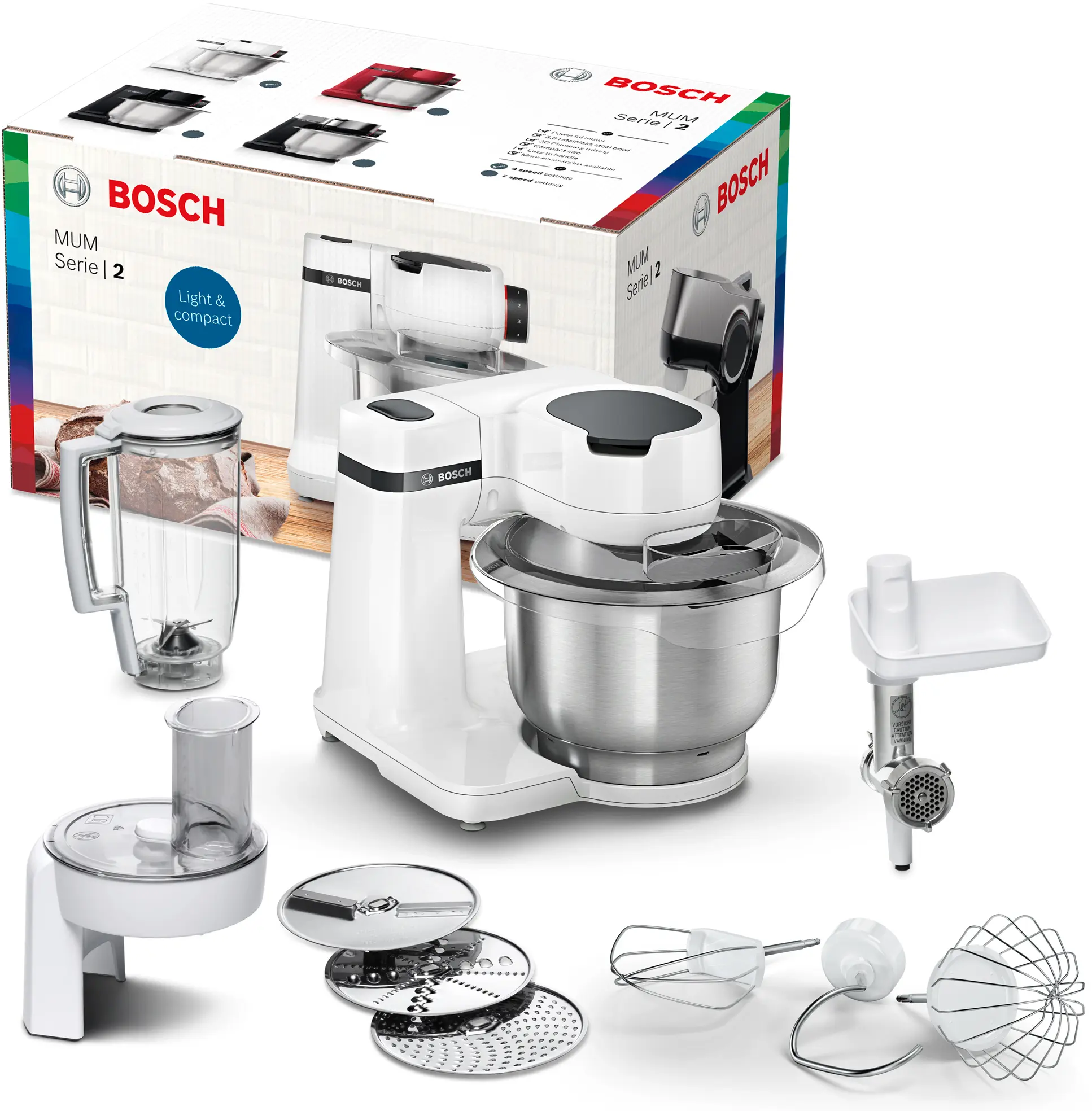 Serie 2 Keukenmachine MUM 700 W Wit, Wit