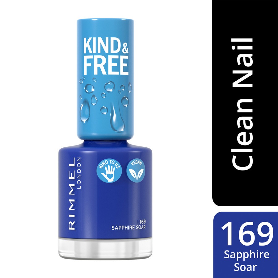 Rimmel London Kind & Free Clean Cosmetics Nail Polish 169 Saphirre Soar 8ml