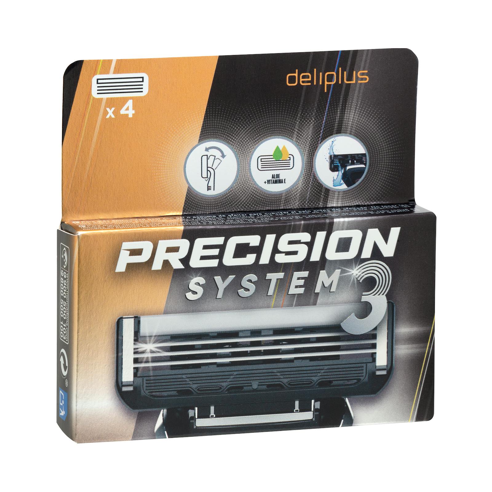 Recharges de rasoir à 3 lames Deliplus Precision System