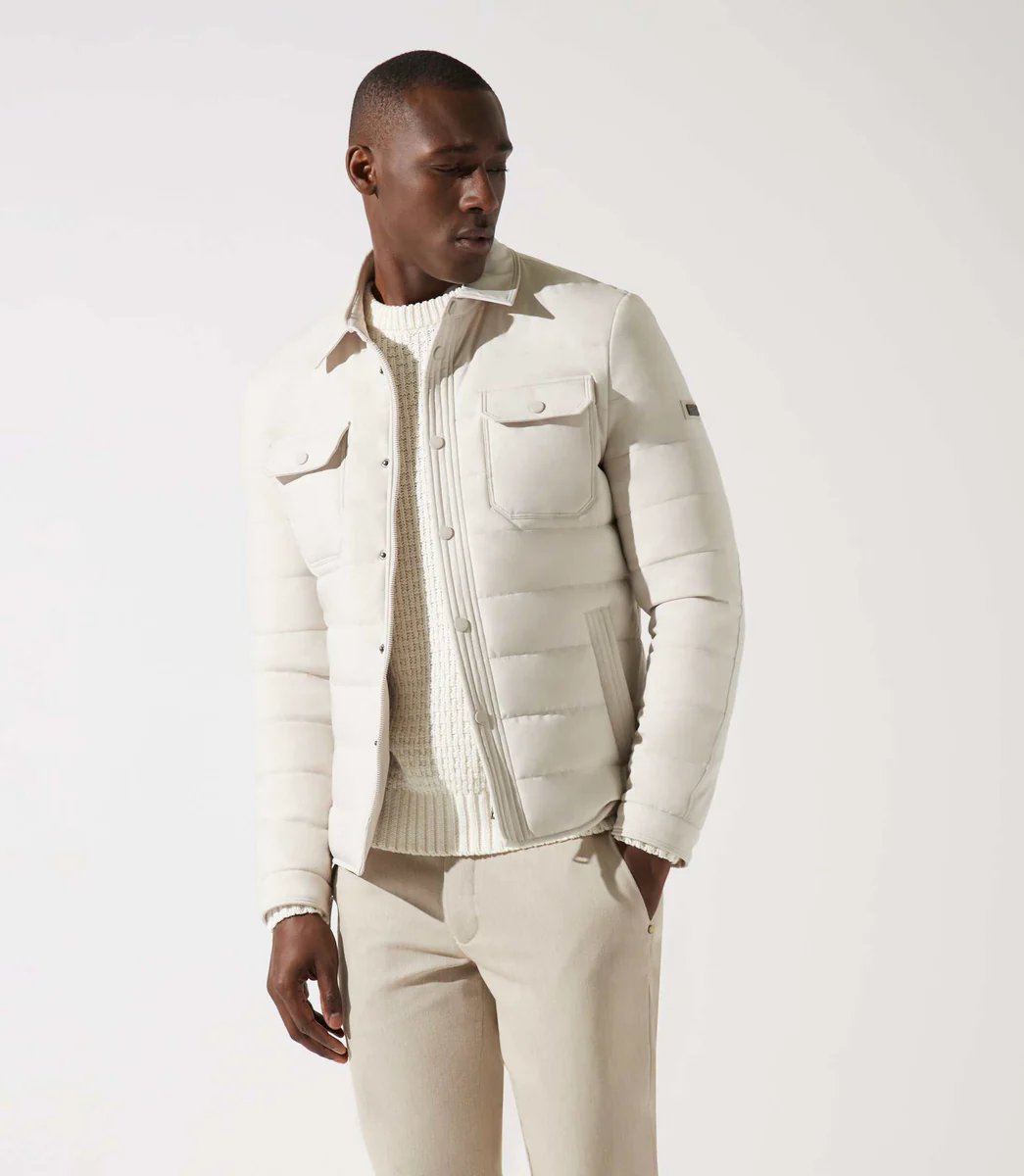 Blouson surchemise matelassé écru MALAGA