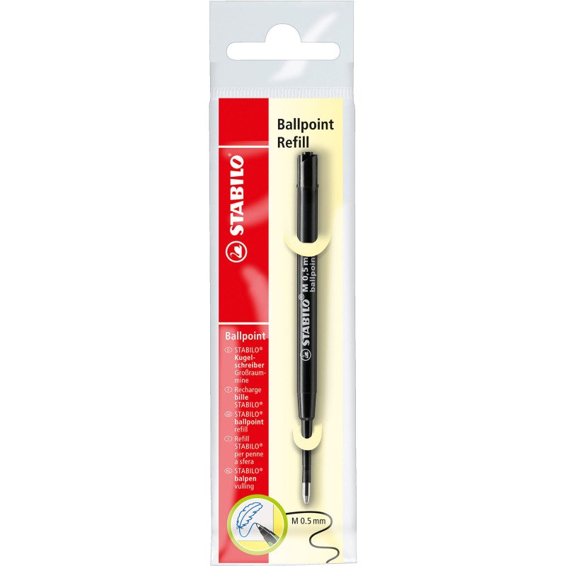 Recharge pour stylo bille Stabilo Grow pointe moyenne 0,5 mm
