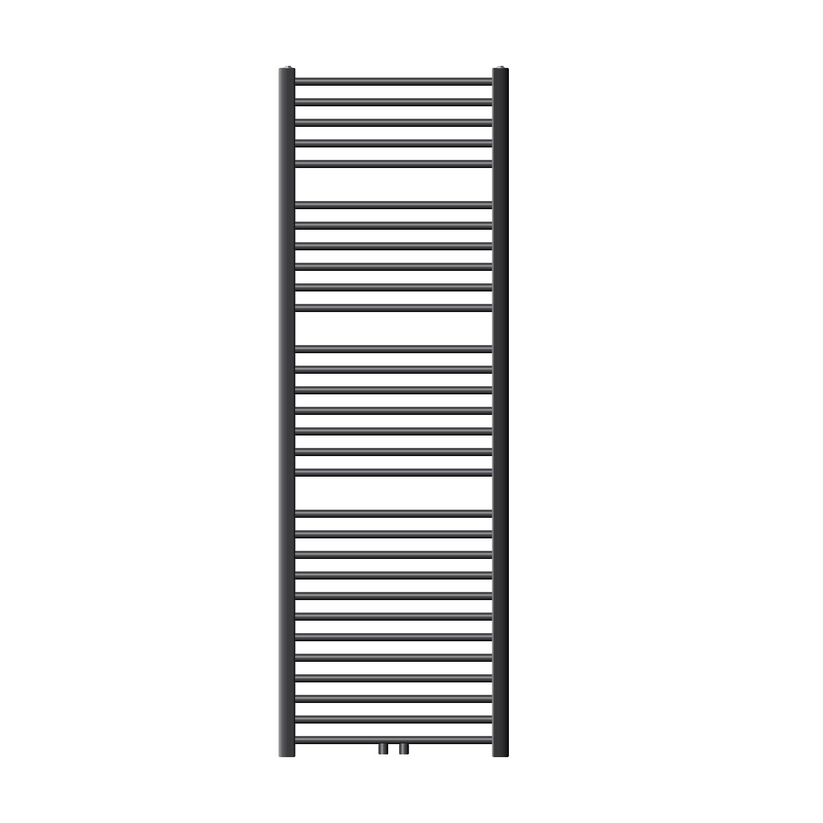 ECD Germany badkamerradiator 600 x 1800 mm - antraciet - gebogen met middenaansluiting - radiator handdoekwarmer handdoekdroger handdoekradiator handdoekradiator verwarming