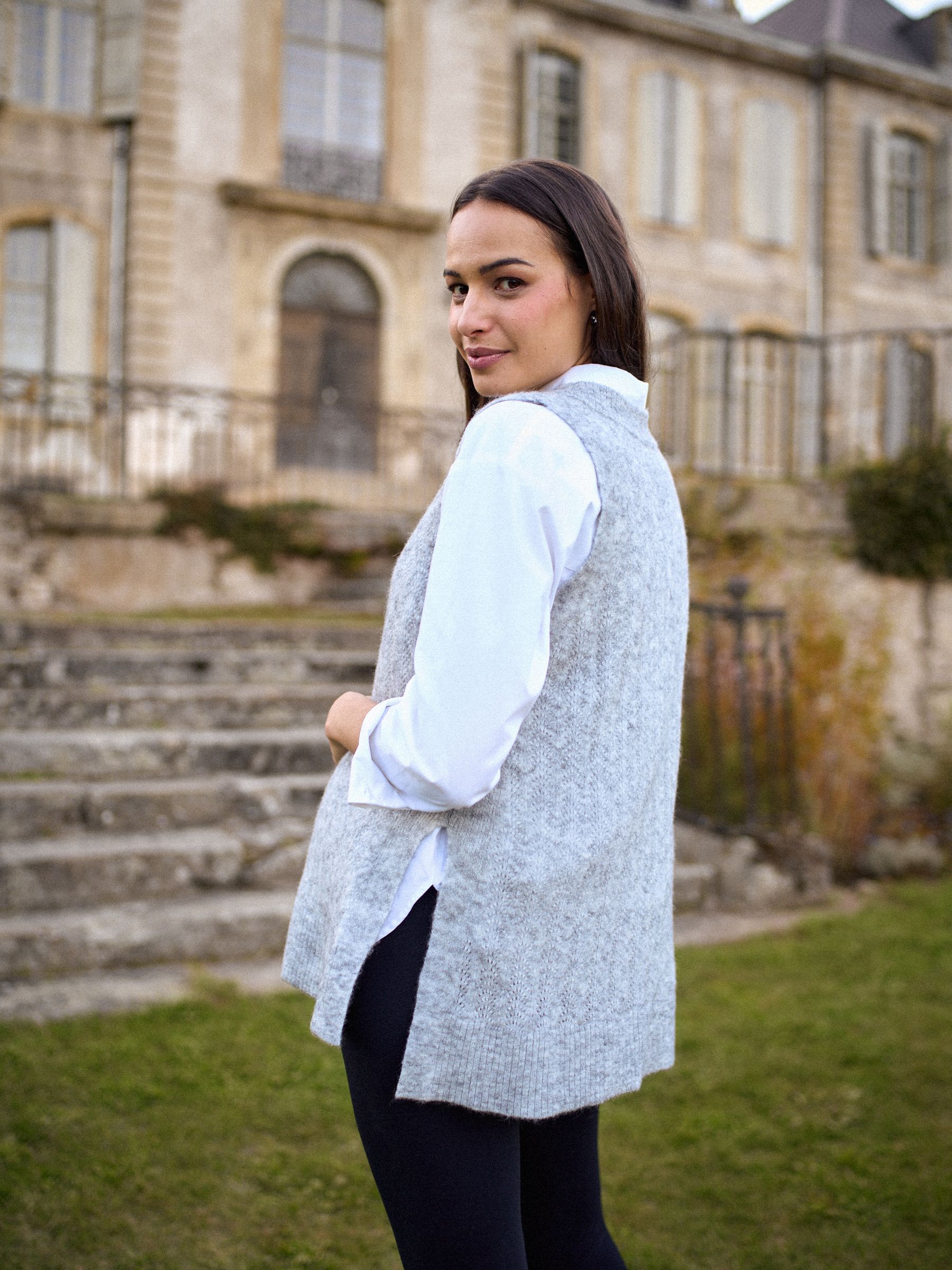 Seraphine Maternity Pointelle Knit Vest