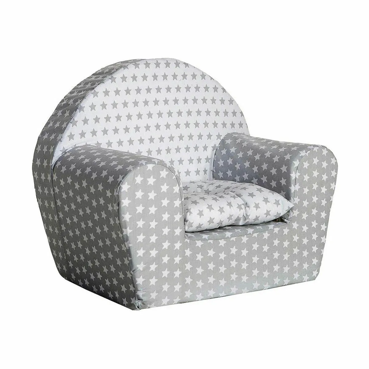 BigBuy Home Fauteuil enfant Gris Étoiles
