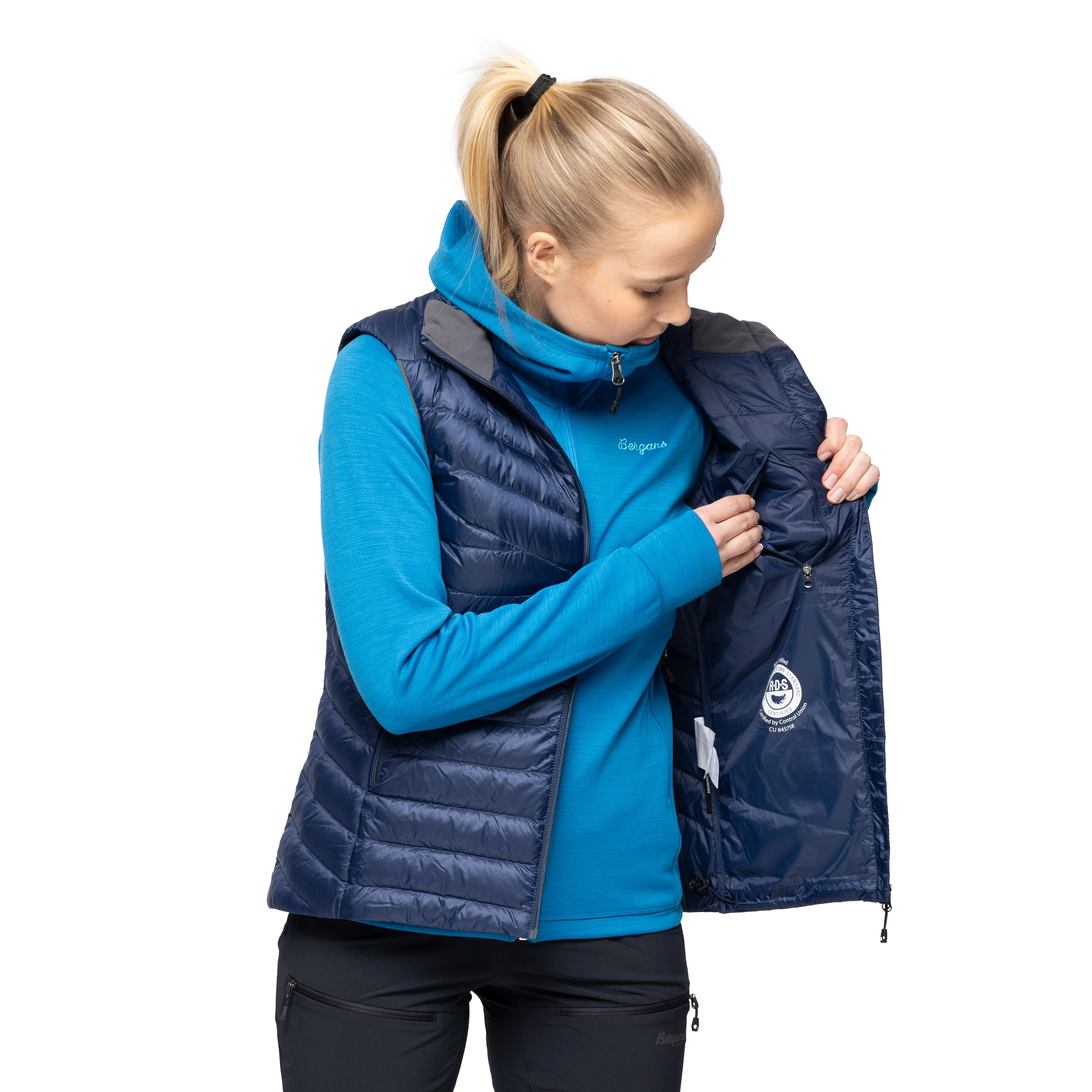 Rabot Light Down Vest Women Navy Blue