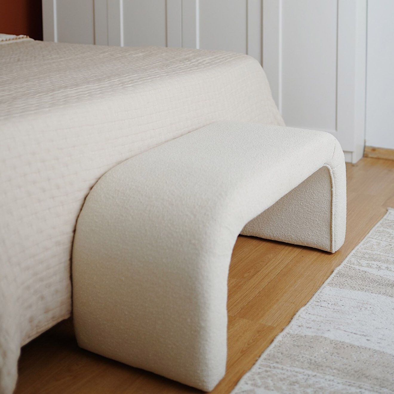 Atelier del Sofa Banc Nu blanc - 106x45x46 cm