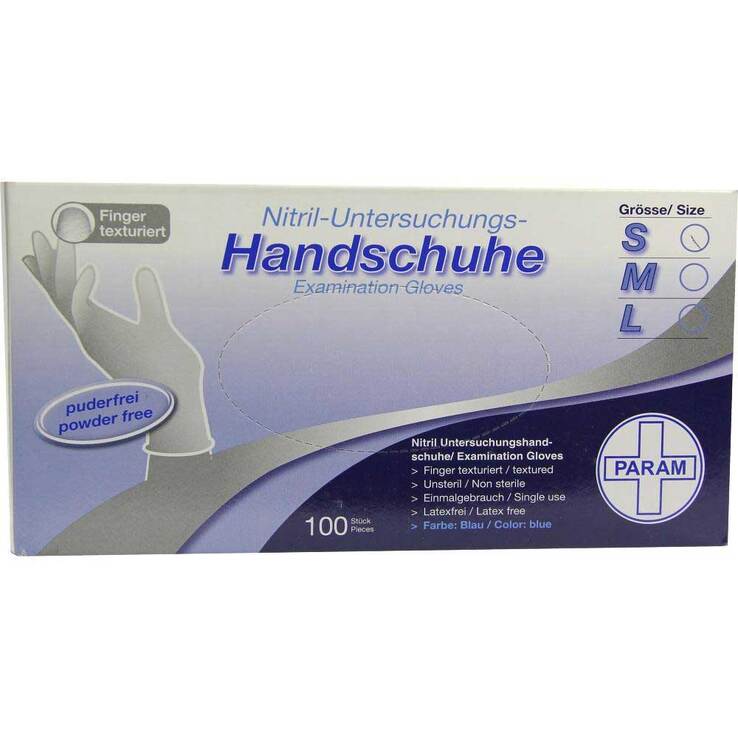 Handschuhe Einmal Nitril S blau, 100 St