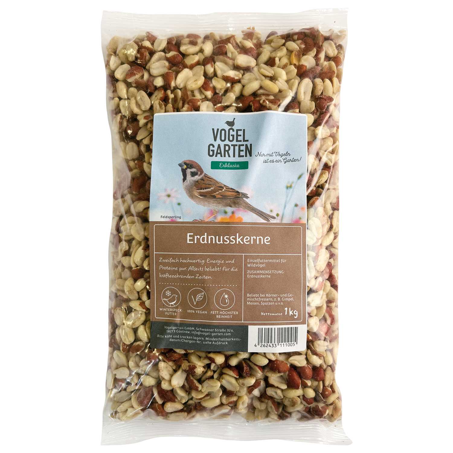 Vogelfutter 1kg Erdnusskerne