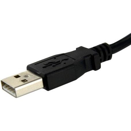 StarTech.com Rallonge de câble USB 2.0 à montage sur panneau / goulotte A vers A de 30cm - F/M - Noir