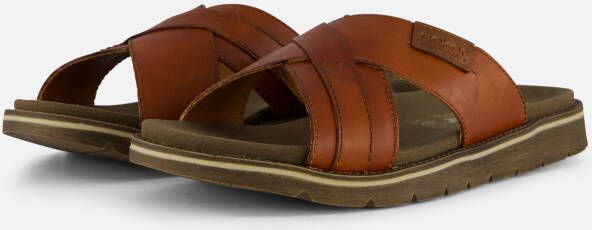 Rieker Slippers zomerschoen slippers badschoen met contrastkleurige raamstiksels