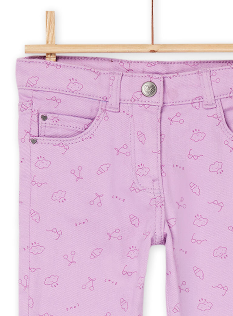 Pantalon slim violet