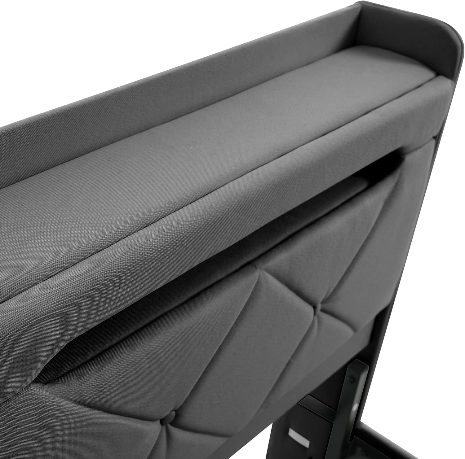 Polsterbett 180x200 Doppelbett, Stauraum-Kopfteil mit USB- und Typ-C-Anschlüssen, LED-Beleuchtung am Kopf- und Fußende des Bettes, mit Hydraulischem Stauraum, Leinen (Grau 1, Ohne Matratze, 180x200CM)