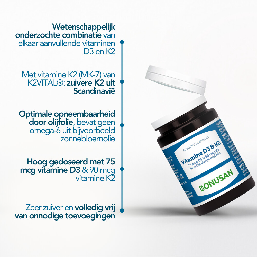 Bonusan Vitamine D3 & K2 60 softgels
