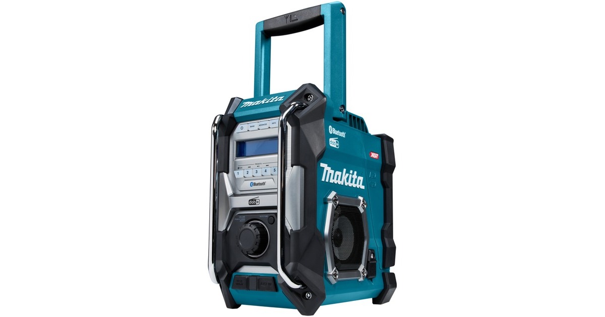 MakitaBouwradio FM DAB/DAB+ Bluetooth MR004GZ | 12V-40V max  (Blauw, In doos, accu's en lader niet inbegrepen)