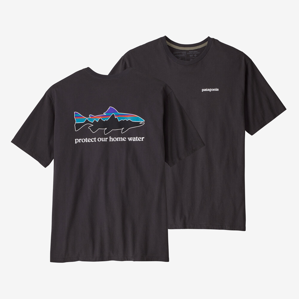 Herren-T-Shirt mit Wasserforellenmotiv aus Bio-Baumwolle