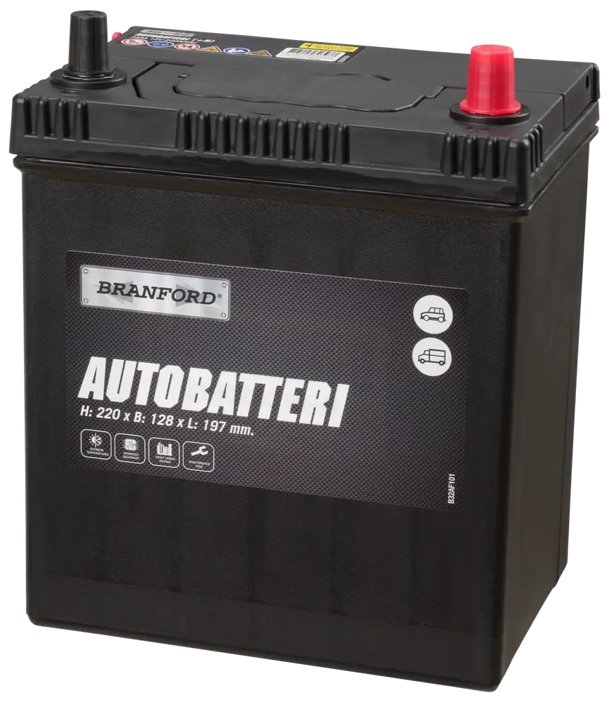 BRANFORD Autobatteri 35Ah +højre